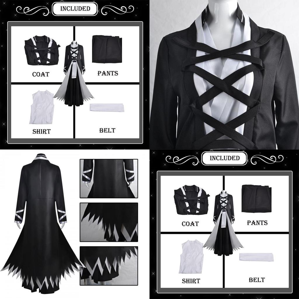 High Quality Bleach Kurosaki Ichigo Robe Cosplay Costume Halloween Carnival Party