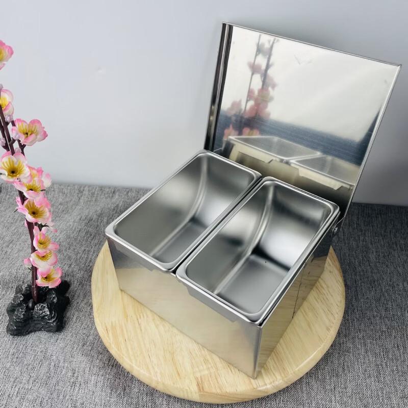 Flip-Top Stainless Steel Seasoning Box