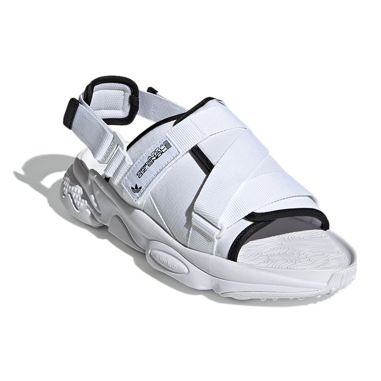 Adidas Originální sandály řady Ozweego, pohodlné, ležérní plážové sandály, unisex sandály, bílé H67276