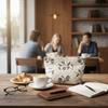 Flower Embroidery Clutch Makeup Bag Portable Large-Capacity Toiletry Bag Fresh Design Skincare Storage Bag Skincare Organization