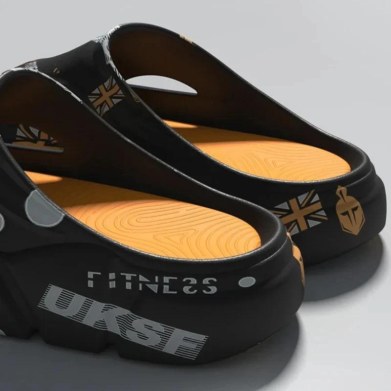 Sommer Herre Tøfler 2024 Nye Strand Tykksålede Plattform Slides Sandaler Hus Dusj Bad Fritid Sklisikre Herre Tøfler