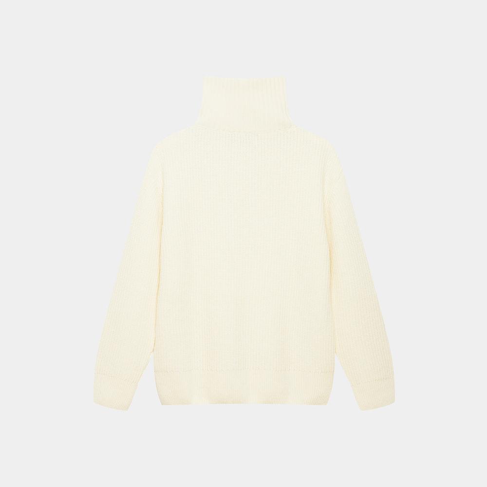 Kapedeusaikeulliseuteu Alina Explore Knit Sweater Pullover Chalk Unisex