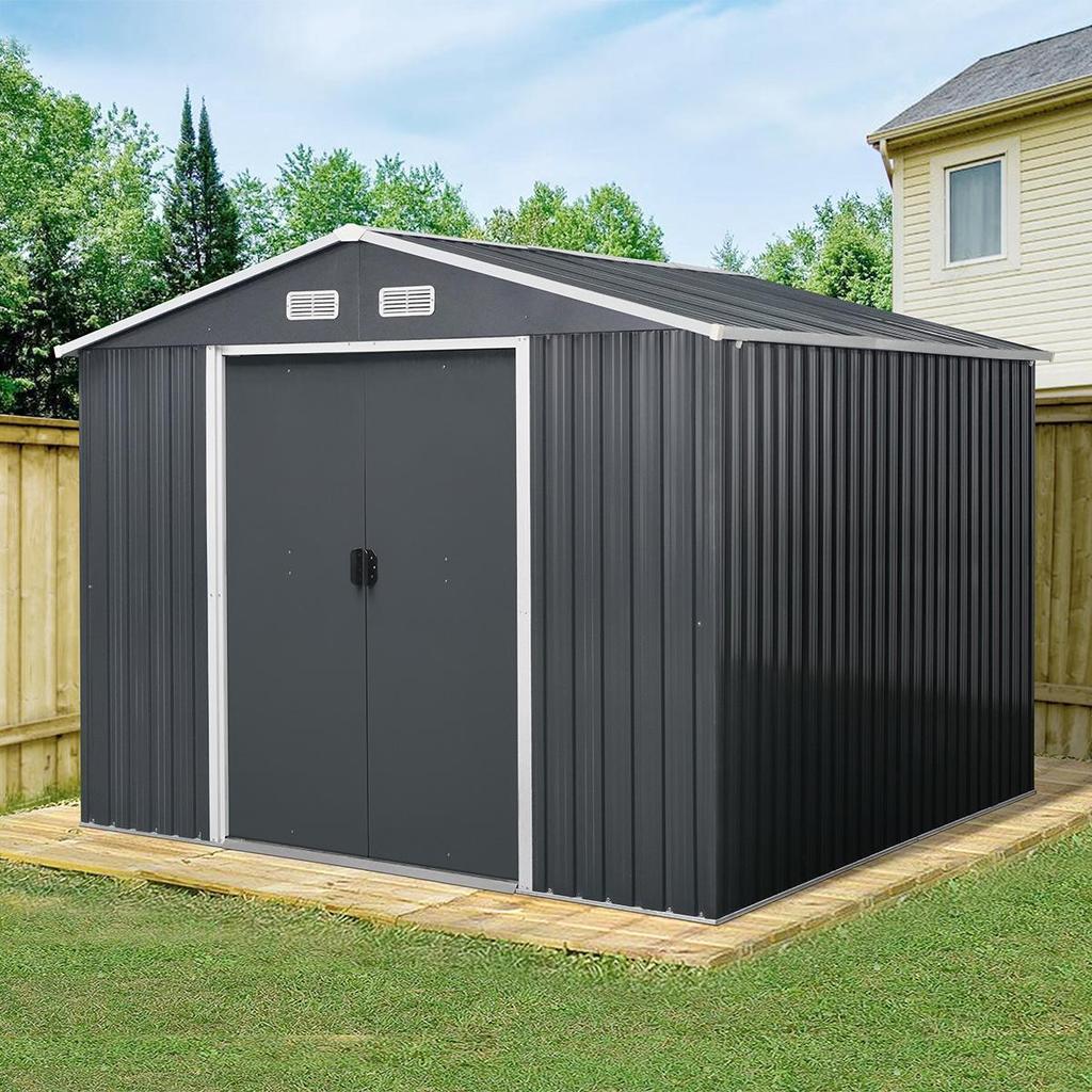 Rainproof Steel Storage Shed with Lock for Garden Tools and Sundries