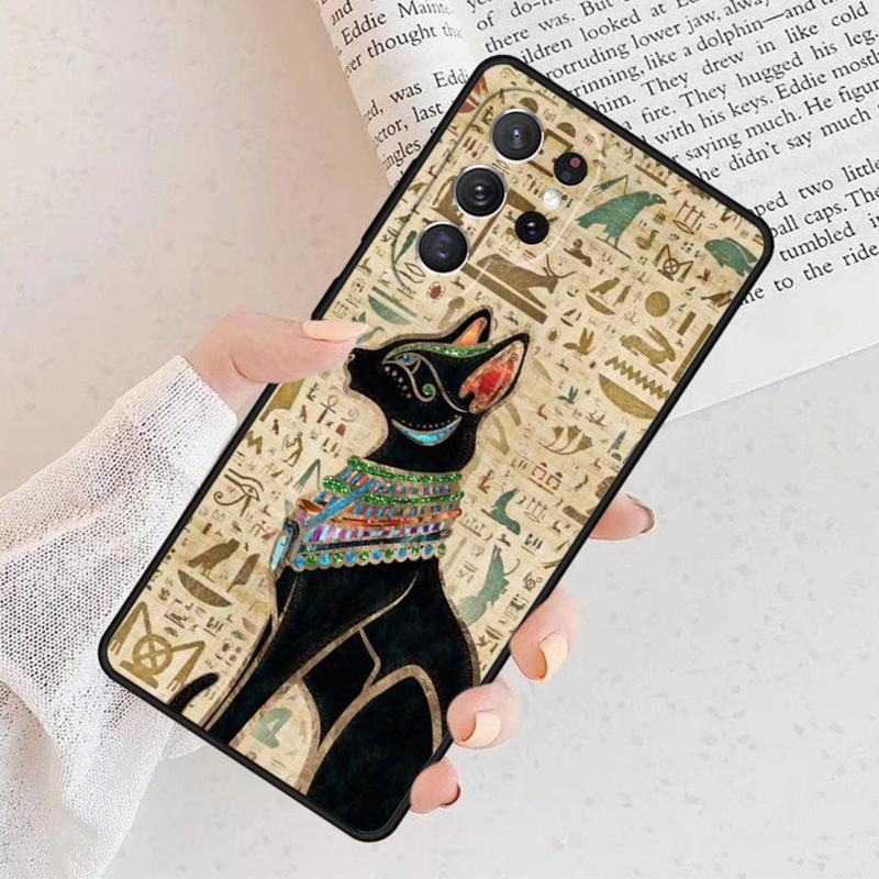 Egypt Nefertiti Anubis Phone Case For Samsung Galaxy S25 S23 S30 S8 S21 S20 FE S24 S22 Note 10 20 S8 Plus Lite Ultra
