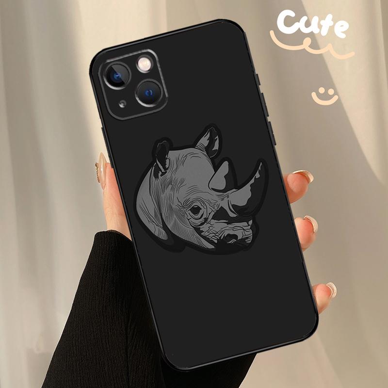 Rough Rhinoceros Rhino Beast Phone Case For iPhone 17 Pro Max 11 14 15 16 Pro Max Plus 13 12 Mini 16e 17 Air Back Cover