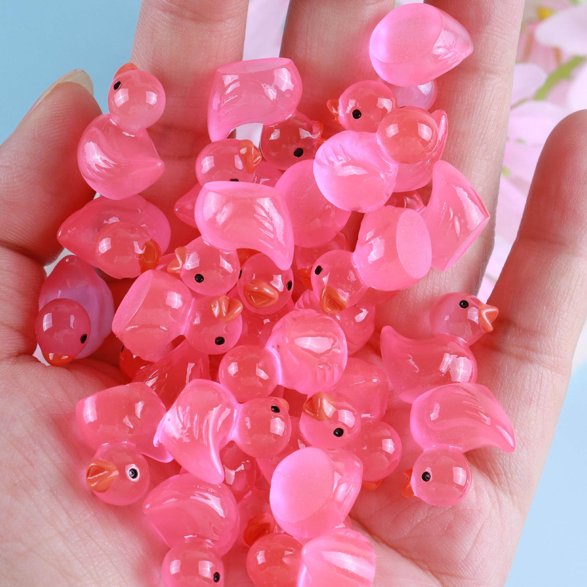 

Світний жовтий каченя-підвіска - Мила мікроландшафтна прикраса та шпилька для волосся