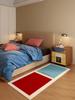 VIKAMA Blue Retro Checkered Bedroom Bedside Blanket, Living Room Floor Mat, And Chinese-Style Carpet For Home Decoration