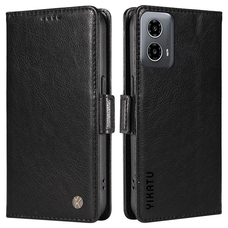 

YIKATU YK-007 For Motorola Moto G34 5G Case PU Leather Wallet Protective Phone Cover