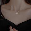 2025 Light Luxury Women's Cross Necklace: Clavicle Chain with High-End Commuting Style