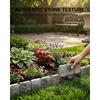 5/10 Stück Kunststoff Gartenmauer Zaun Rand Steinoptik Begrenzung, Nachahmung Stein Gartenzaun, Kunststoff Garten Steinoptik Rand Zaun,