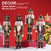30CM Wooden Nutcracker Christmas Decorations Soldier Figures Handmade Dolls Toys Home Office Table Decorations Gifts Friends