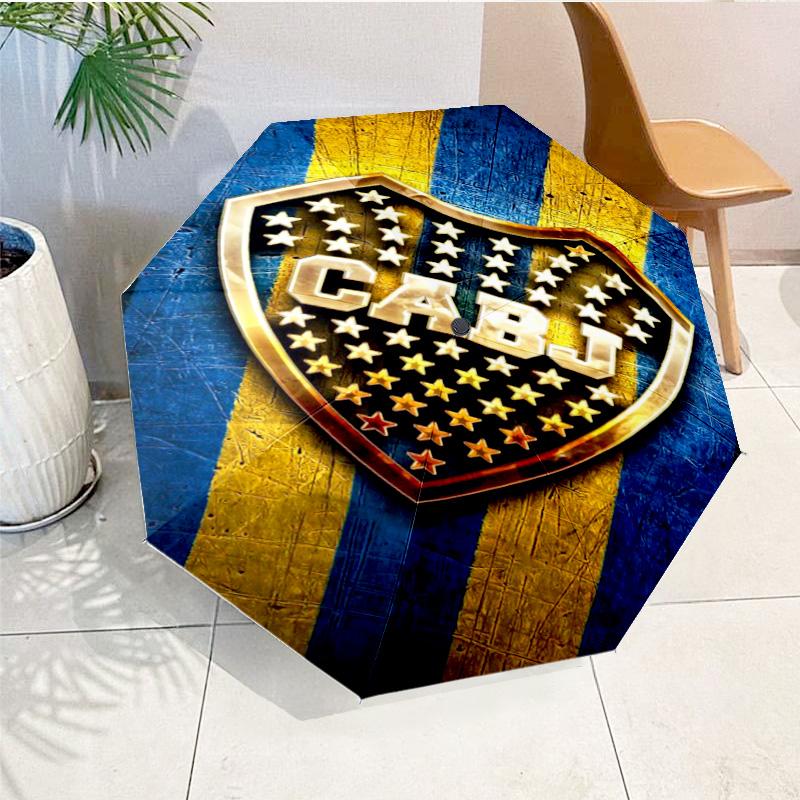Boca Football Club Printed Automatic Umbrella, 8-Frame for Travel, Camping, Casual Umbrella, Essential Gift for for Family and Friends