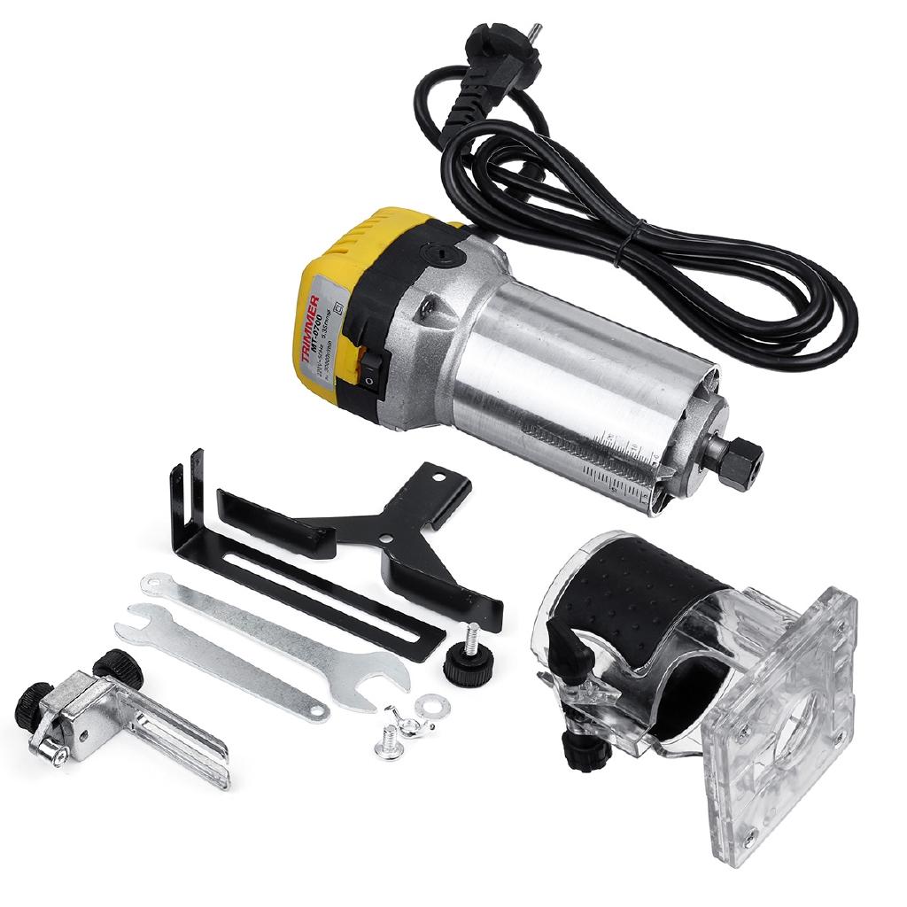 220V Electric Hand Trimmer Wood Router 2200W 6.35mm Woodworking Laminator Carpentry Trimming Cutting Carving Machine