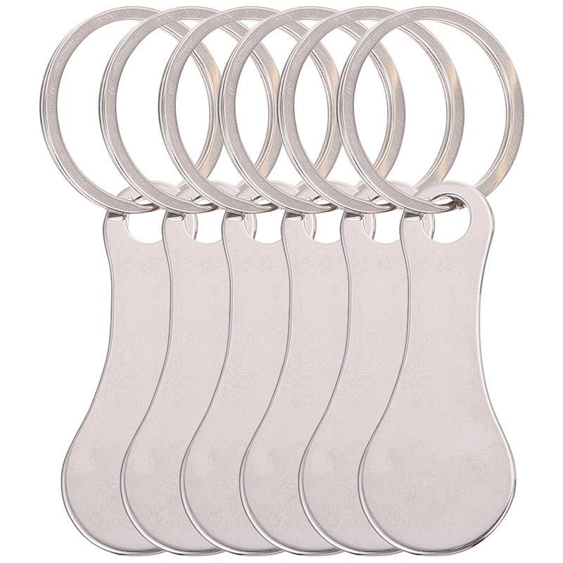 8pcs Key Ring Metal Shopping Trolley Tokens Convenient Trolley Tokens Trolley Tokens Keyring Shopping Cart Token Solver
