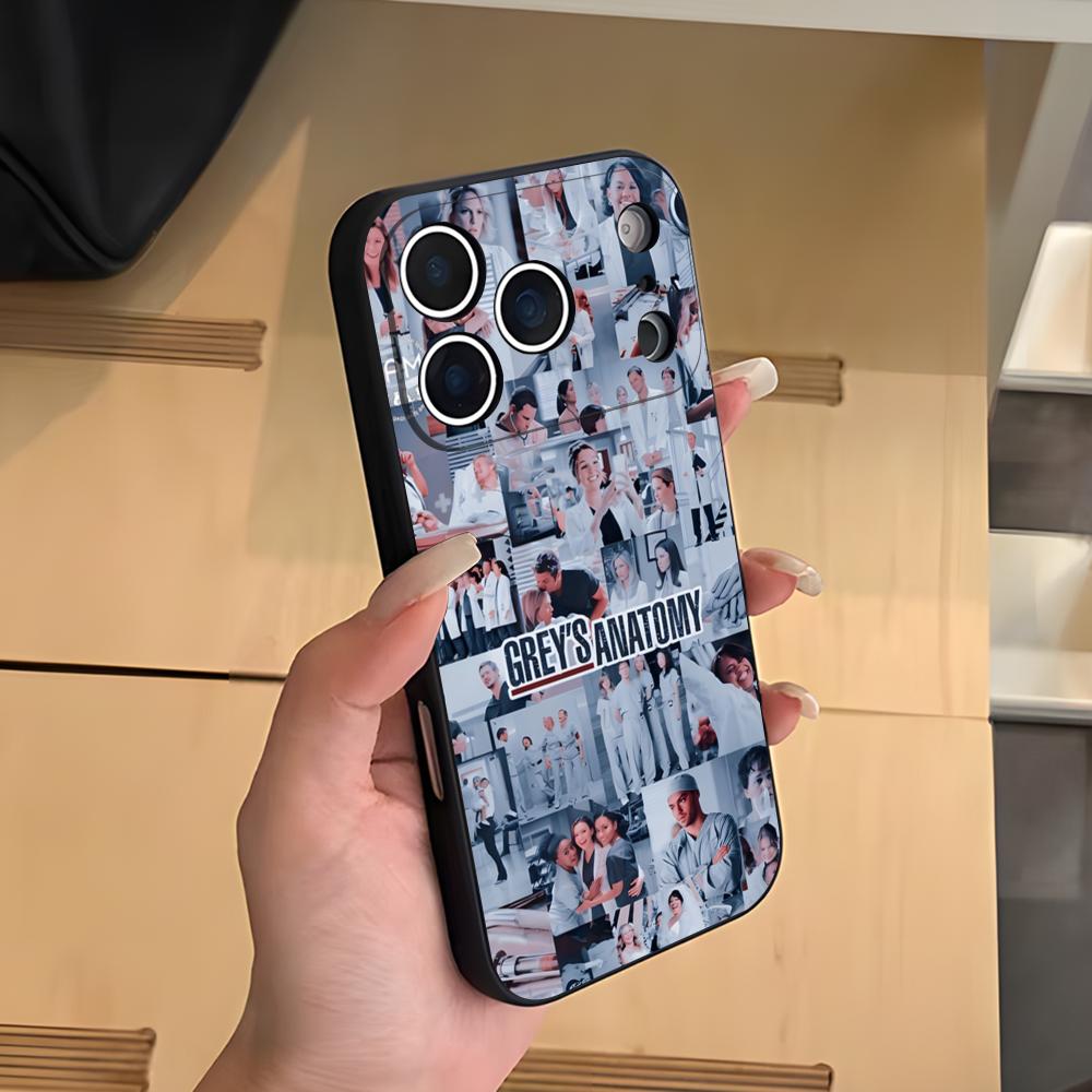 Hot TV Greys Anatomy Phone Case For IPhone 17 Air 16 E Pro Max 15 14 13 Mini 12 Pro 11 Max Plus Black Soft Shell