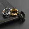 Anello Rotante Unisex in Acciaio al Titanio con Rune Vichinghe Nordiche