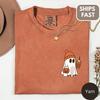 Halloween Ghost Iced Coffee Shirt and Kids T-Shirt - Spooky Comfort Colors Cotton Tee