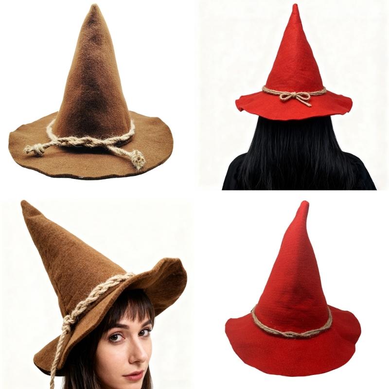Vogelscheuchen Hexenhut Halloween Hexenhut Festlicher Party Unisex Zaubererhut für Festliche Feiern