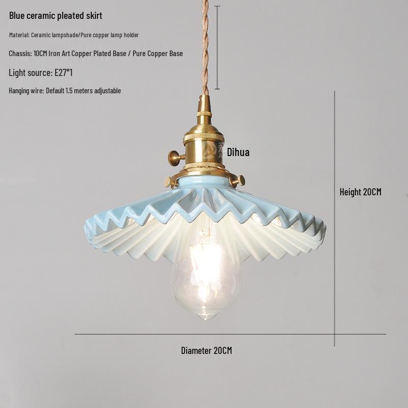 Chinese Retro Teahouse Ceramic Pendant Lamp: Ancient Style for Bedroom or Dining Room