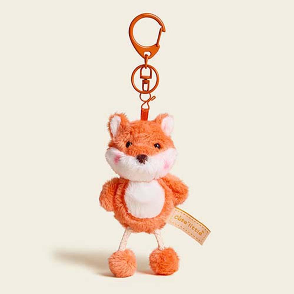 Ornament Bear Doll Key Ring Soft Cartoon Animal Keychain Cute Plush Dog Pendant  Couple