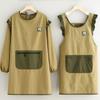 Ruffled Edge Kitchen Apron Waterproof Anti-fouling Cooking Baking Bibs Cross Back Sleeveless Florist Shop Work Clothes for Women