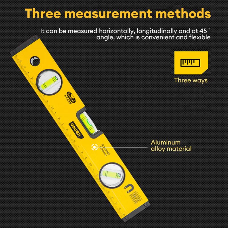 Nivel cu bulă magnetic torpedo, instrument cu 3 bule, aluminiu, rezistent la șocuri, nivel cu bulă de înaltă vizibilitate, durabil, nivelator de măsurare