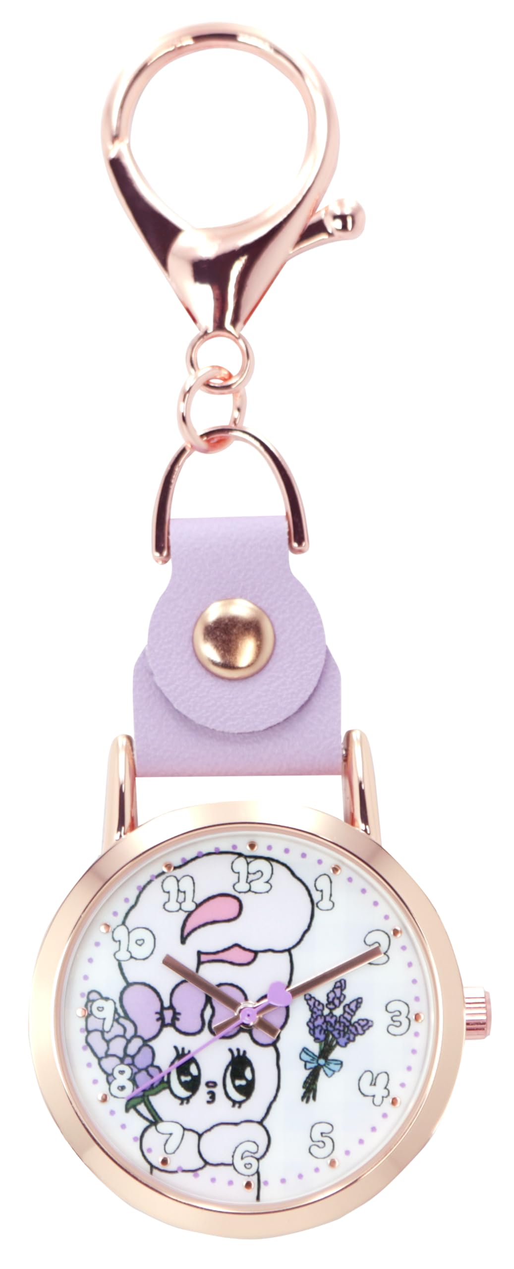 Fieldwork Pocket Watch Analog Esther Bunny Leather Keychain KC Cute Purple PU (Fieldwork) Women s ESB003-3 фиолетовый
