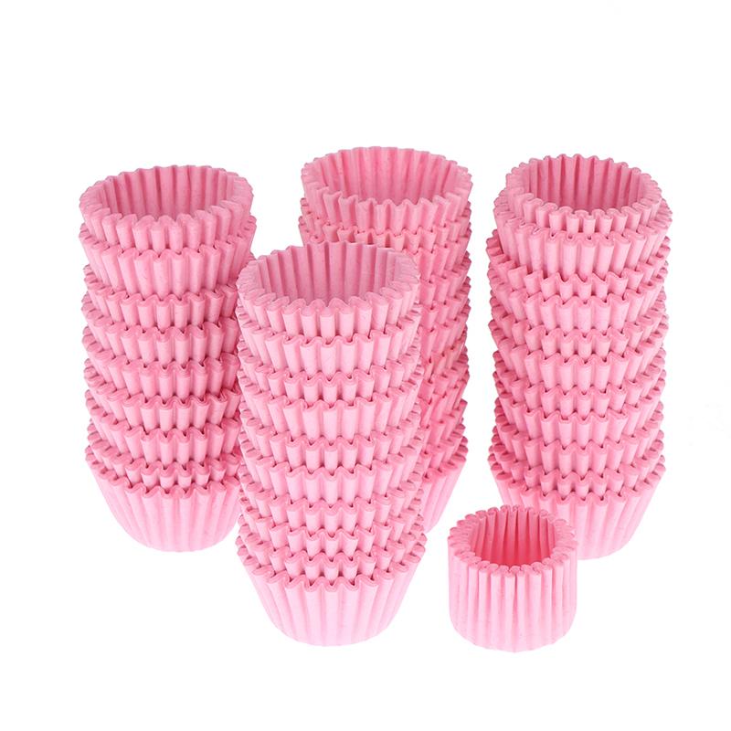 1000 ks Mini papírové vložky na čokoládu Pečení Muffin Dort Košíček Pouzdro Jednobarevné