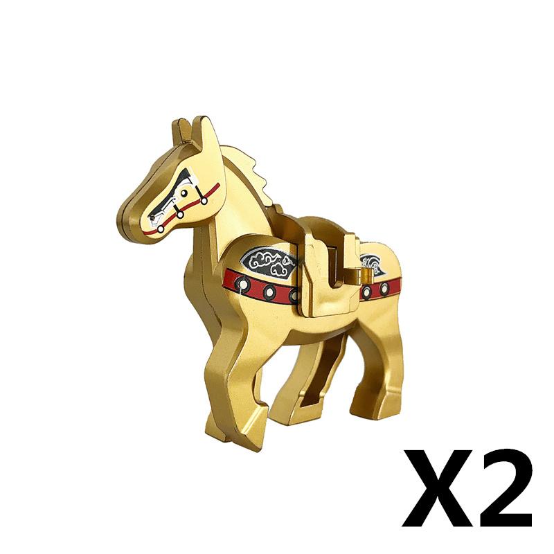 Medieval Castle Knight Building Block African Animal Elephant Tiger Camel Deer Bear Dragon Horse soldier Sheep Boar MOC Toy Gift