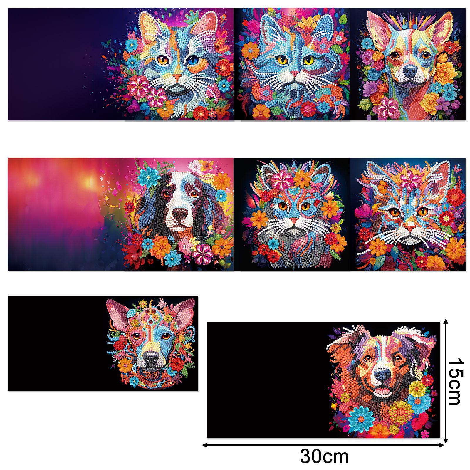 

DIY Christmas Greeting Card Diamond Painting Kits & Cartoon Stickers