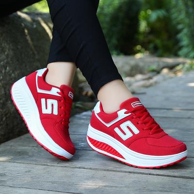 Mode Frühling und Herbst Damen Schuhe Leder Atmungsaktiv Modische Damen Rocking Schuhe Lässige Sportschuhe Trendige Damen Schuhe