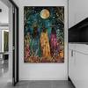 Floral Witch Classical Poster Mystical Art Oil Painting Print Witches Coven Amongst The Wildflowers Canvas Painting Wall Decor