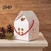 Cute Hollow Out Gift Boxes 10PCS House Shape Cardboard Candy Boxes, Window Design Containers Aromatherapy Packaging with Portable Rope, Decorative for