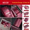 NIO ES9 Center Console Silicone Protective Pad with Full Coverage Cup Holder and Interior Storage
