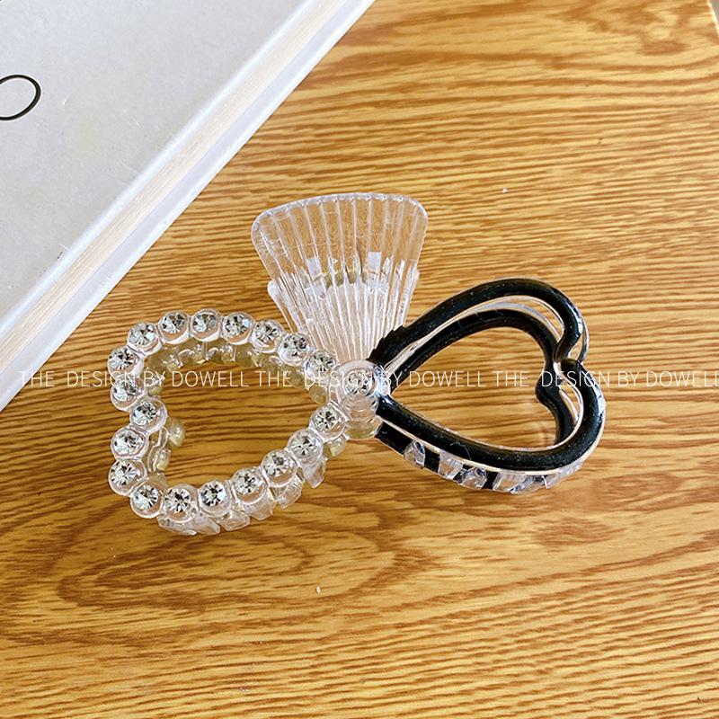 Elegant Fashion Korean Pearl Rhinestone Hair Clip For Women In Heart And Designs Bow