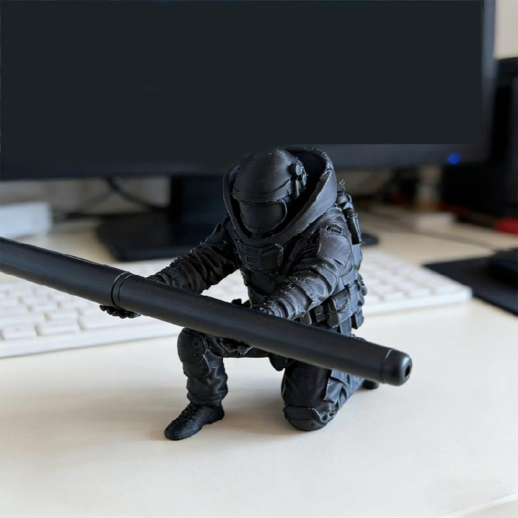 3D Printed Plastic Soldier Pen Organiser Desktop Display Stand For Holding Pens Pencils Eyeglasses Phone 5.5x8.5x9cm
