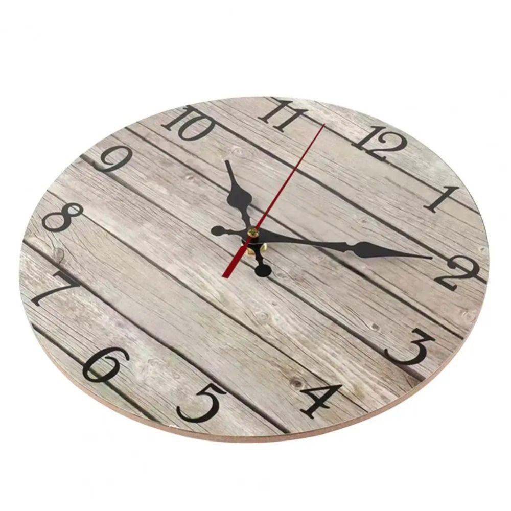 Modern Hanging Wall Decor Clocks Wooden 3D Hanging Clock Art Wall Watch  Living Room