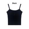 Women's Ribbed Lace Camisole with with Built-in Bra Pads and Buttons,Slim Fit Tank for Women