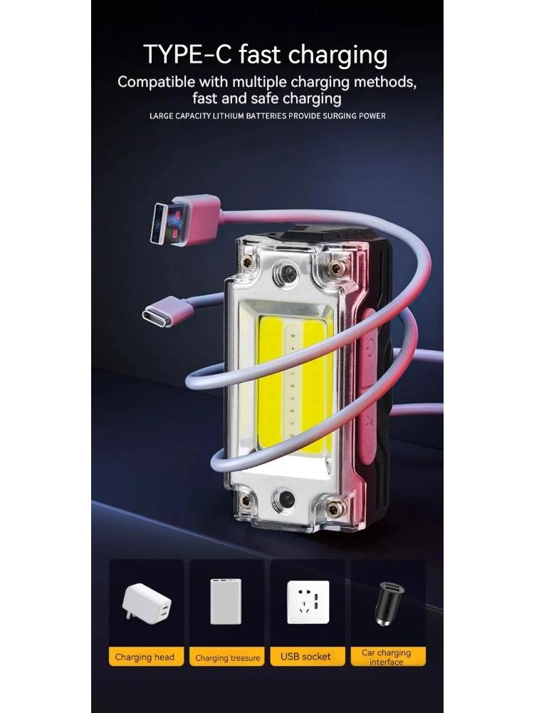 Mini Dual COB Headlamp Sensor Hat Clip Headlight 5 Lighting Modes Outdoor Camping Hunting Flashlight Induction Head Lamps