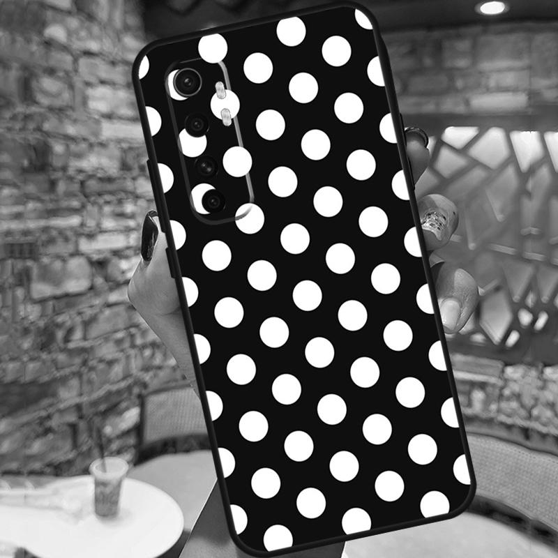 Black And White Polka Dot Case For POCO F3 X3 GT M3 M4 X3 Pro Phone Back Cover For Xiaomi Mi 11 Lite 9 10 11T Pro