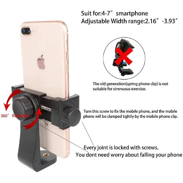 PellKing Mobile Phone Chest Mount Harness Strap Holder Cell Phone Clip Action Camera POV for Samsung iPhone Plus etc