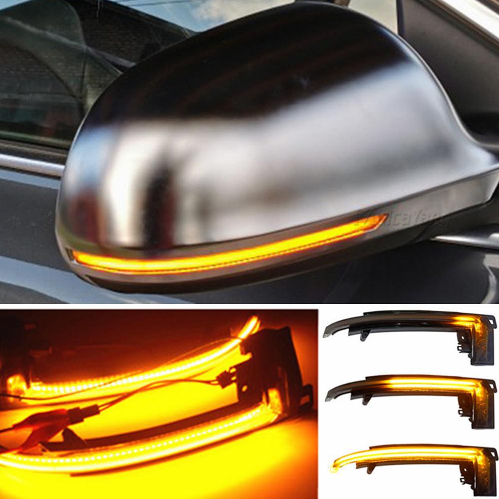 2 Pieces for A4 A5 S5 B8.5 RS5 RS4 Dynamic Scroll LED Turn Signal Light Sequential Rearview Mirror Indicator Blinker Light