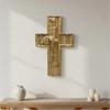 Carved Wooden Cross Solid Wood Hand Ready To Hang Christian Wall Sculpture For,