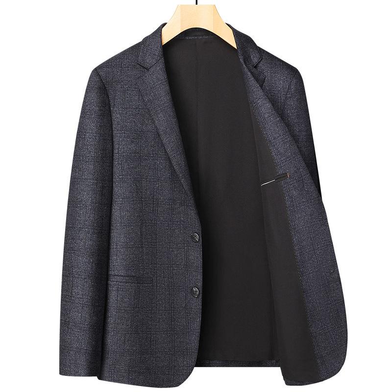 

Осенние новые мужские костюмы корейской версии Slim Fit Anti-wrinkle Plaid Suit Men s Casual Single Suit 4XL