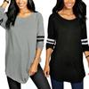 Premium Quality Stripe Trim Baseball Jersey Tops For Women In Versatile Colors