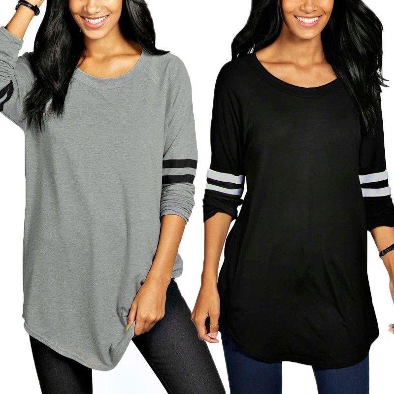 Premium Quality Stripe Trim Baseball Jersey Tops For Women In Versatile Colors