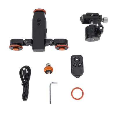 Carrello motorizzato per fotocamera con telecomando wireless, rotazione a 360 gradi, 3 velocità, 3 kg, con testa a sfera