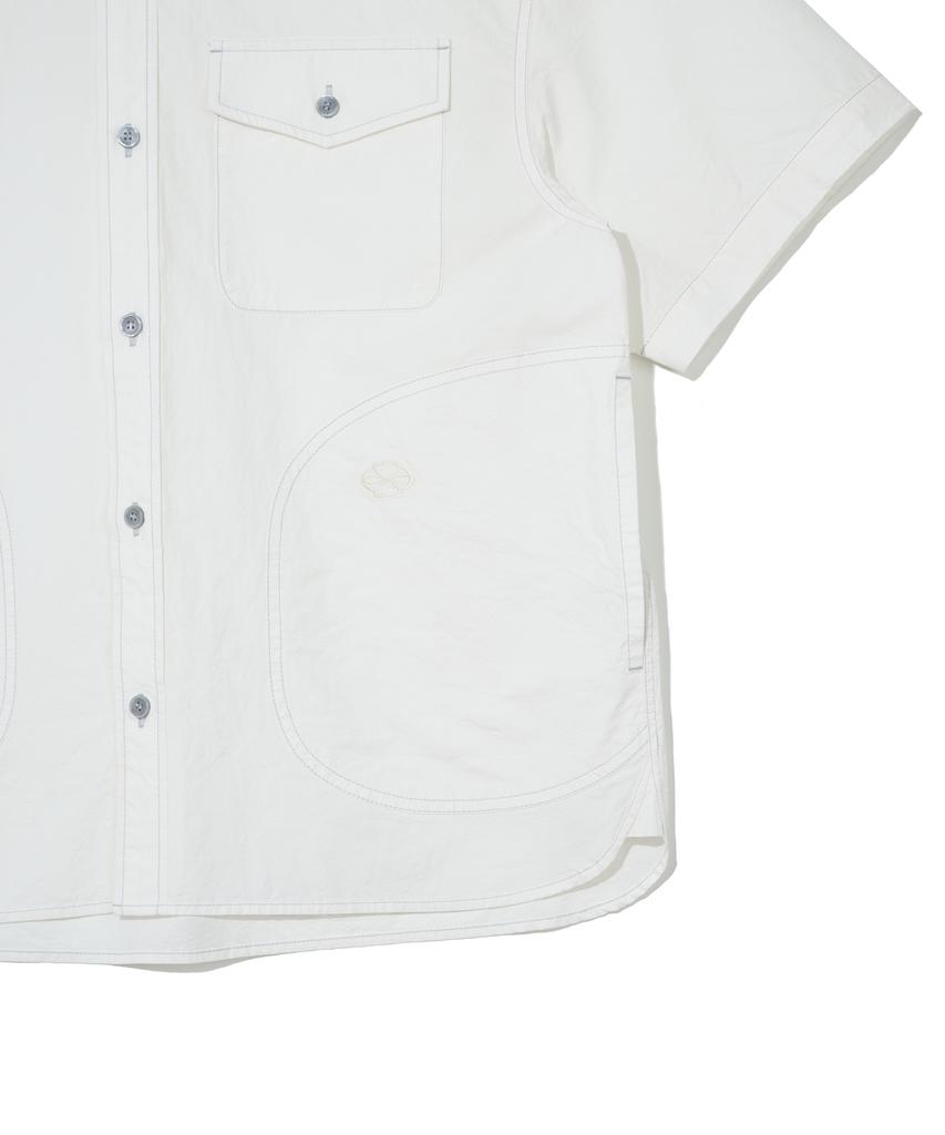 Nontai Ripstop Round Pocket S/S Shirts (White)