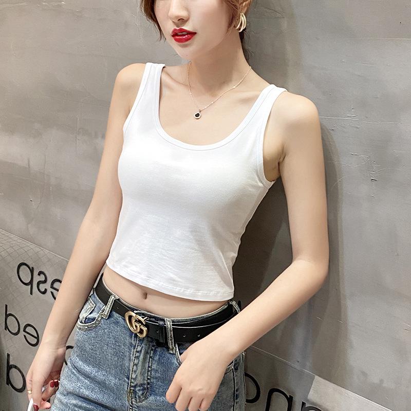 

Women s Summer Ribbed Knit Cropped Tank Top - Sleeveless Solid Slim Fit M [90-110 lbs]