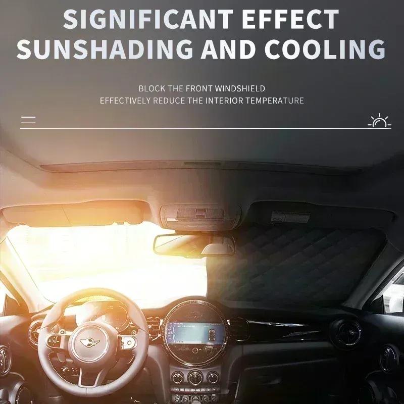 1 pièce Bouclier Neige Hivernal pour Voiture Pare-brise Avant Anti-gel Antigel Pare-soleil Housse Protection Pare-soleil Pour BMW MINI